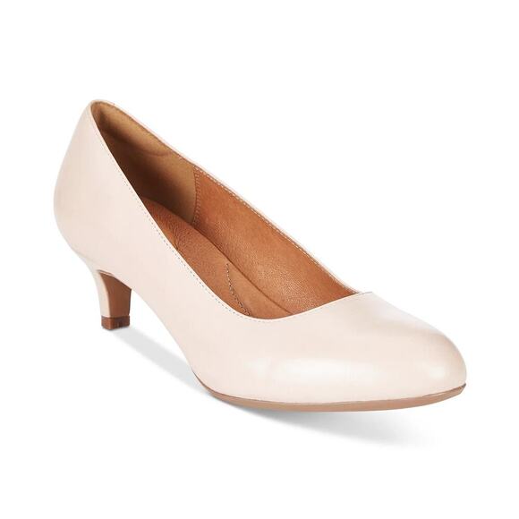 Clark’s Artisan Heavenly Shine Kitten-Heel Pumps in Nude Women's Size 8 1/2 - Picture 1 of 11